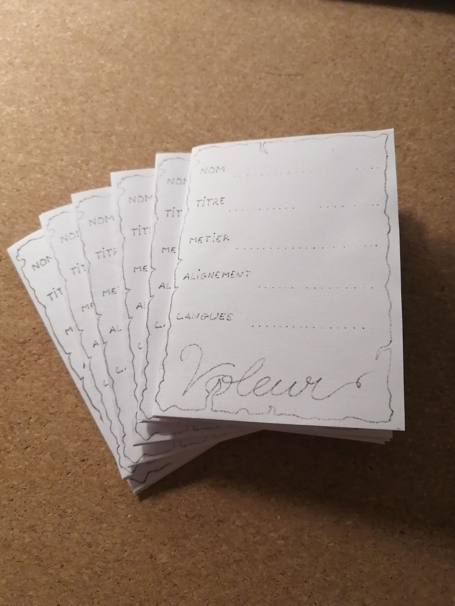 DCC - Fiche de personnage VOLEUR Zine
