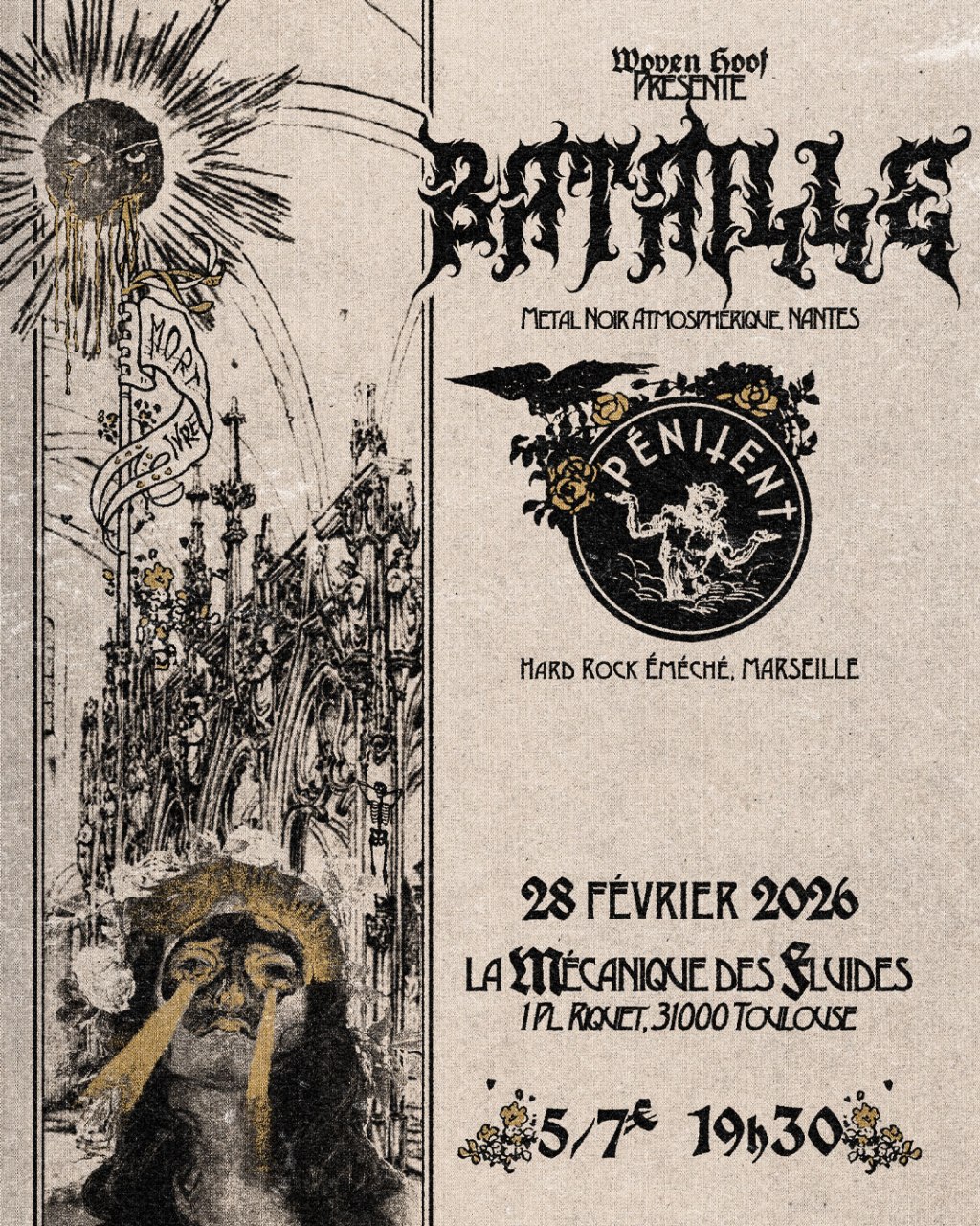 Live report, Pénitent et Bataille à La Mécanique des Fluides, Toulouse,&nbsp;28/02/26